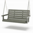 SimplyPoly 4 Foot Amish Made Signature Recycled Plastic Porch Swing, Bright White
