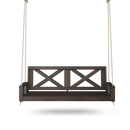 Amish Casual Malvern Porch Swing Bed, 6 Ft Dark Walnut with Clearcoat