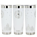 DRINCO® 20oz Insulated Tumbler Spill Proof Lid 2 Straws-White-Xmas