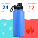 DRINCO® 32oz Stainless Steel Water Bottle-Eagle-Royal Blue