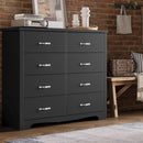 Black Contemporary Dresser With Large Deep Drawers