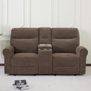 78 Inch Wall Hugger Power Loveseat USB Ports Dark Brown