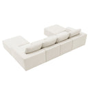 Luxury Cloud Chenille Modular U Shaped Sectional Sofa with Ottomans, Deep Seat, No Assembly Required, 3 Colors, 110*72'