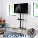 Mobile TV Cart 32 to 83 Inch Adjustable Height Tilt