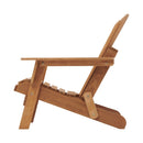 Oversize Wooden Outdoor Folding Adirondack Chair with Pre-Assembled BackRest & SeatBoard, Wood Patio Chair for Garden Backyard Porch Pool Deck Firepit
