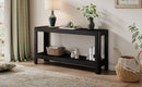 Mirod Modern Farmhouse Console Table,Elegant Minimalist Design with Premium Wood Veneer and Rounded Corners