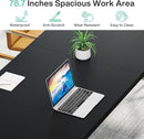 78.7 Inch Black Executive Desk Home Office Computer Desk