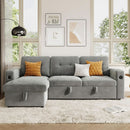 84Inch LShaped Sleeper Sofa Integrated Storage System