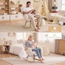 Rocking Gilder Chair For Living Room - Ivory