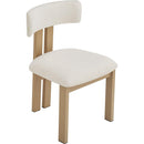 Upholstered Armless Dining Chairs With Metal Legs (Set of 2),Beige