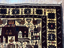 Persian Baluch Tribal Rug 4x6, Human and Bird Pictorials, Vintage, Wool, Collectible