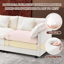 111.4 Inch 3 Seater Cloud Sofa Modular Sectional Couch Beige With Breathable Chenille Fabric