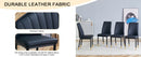 A set of 4 dining chairs, black dining chair set, PU material high backrest seats and sturdy leg chairs, suitable for restaurants, kitchens, and living rooms