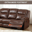 Manual Recliner Sofa Set Brown Living Room Collection