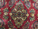 Persian Sarouk Rug 4x6, Red, Floral, Antique