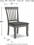 Shullden Gray Spindle Back Dining Chairs Set Of 2