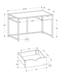 Computer Desk For Home Office, Laptop, 1 Storage Drawer, Contemporary & Modern