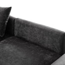 85.4' Sectional Sofa Modular Sofa U-shaped Sofa Couch Sofa Bed L-shaped Sofa with a Movable Ottoman and Two USB Ports for Living Room, Black