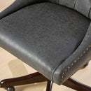 Medieval Retro Style Sheepskin Pattern Fabric Home Office Chair with Lift, Swivel and Recline Functions,Gray color