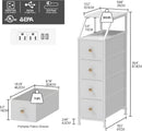 UltraSlimVertical Dresser With USB Charging Station White