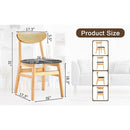 The stylish and durable solid wood dining chair, small curved back, PU cushion, and beautiful shape match perfectly with any room and everyday use