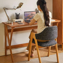 Natural Oak Industrial Style Solid Wood 47 Inch Wide Desk
