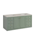 James Martin Chicago 60" Double Bathroom Vanity, Smokey Celadon