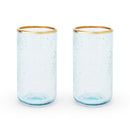 Aqua Bubble Glass Tumbler Set