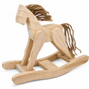 Unfinished Wooden Rocking Horse Figurine Craft DIY Craft 4.5 Inches