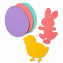 Set of 6 Felt Easter Decoration Cutouts 12 Inches