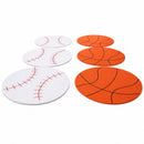 12 Foam Football, Baseball, Basketball, Soccer Ball Cutouts DIY Craft Shapes