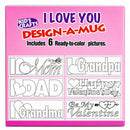 Plastic Mugs with Text "LOVE YOU" DIY Craft