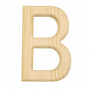 Unfinished Unpainted Wooden Letter B (6 Inches)