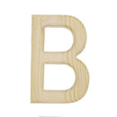Unfinished Unpainted Wooden Letter B (6 Inches)