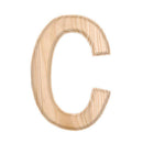 Unfinished Unpainted Wooden Letter C (6 Inches)