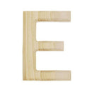 Unfinished Unpainted Wooden Letter E (6 Inches)