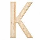 Unfinished Unpainted Wooden Letter K (6 Inches)