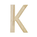 Unfinished Unpainted Wooden Letter K (6 Inches)
