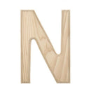 Unfinished Unpainted Wooden Letter N (6 Inches)