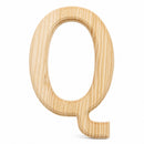 Unfinished Unpainted Wooden Letter Q (6 Inches)