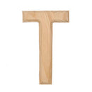 Unfinished Unpainted Wooden Letter T (6 Inches)