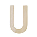 Unfinished Unpainted Wooden Letter U (6 Inches)