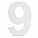 Courier Font White Color Wooden Number 9 (6 Inches)