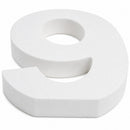 Courier Font White Color Wooden Number 9 (6 Inches)