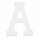 Courier Font White Color Wooden Letter A (6 Inches)