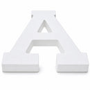 Courier Font White Color Wooden Letter A (6 Inches)