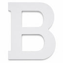 Courier Font White Color Wooden Letter B (6 Inches)
