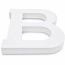 Courier Font White Color Wooden Letter B (6 Inches)