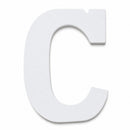 Courier Font White Color Wooden Letter C (6 Inches)