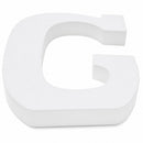 Courier Font White Color Wooden Letter G (6 Inches)